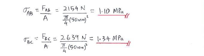 Normal and Shear Stress solution step 2