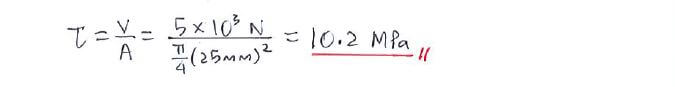 Normal and Shear Stress solution step 2