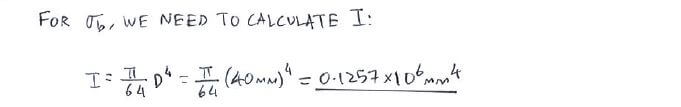 Stress From Combined Loadings solution step 3