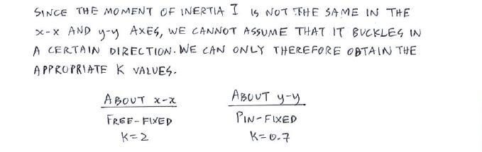 Euler’s Buckling Formula solution step 1