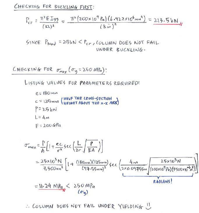 Secant Formula Secant Formula solution step 3